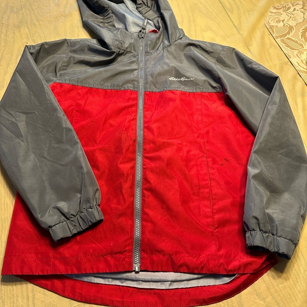 Eddie Bauer Gray and Red Hooded JacketEddie Bower Kids Light Jacket